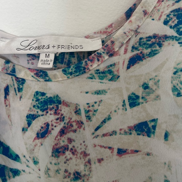 Lovers + Friends Womens Floral Dress Size Medium Sleeveless Summer Midi Coquette - Picture 4 of 6